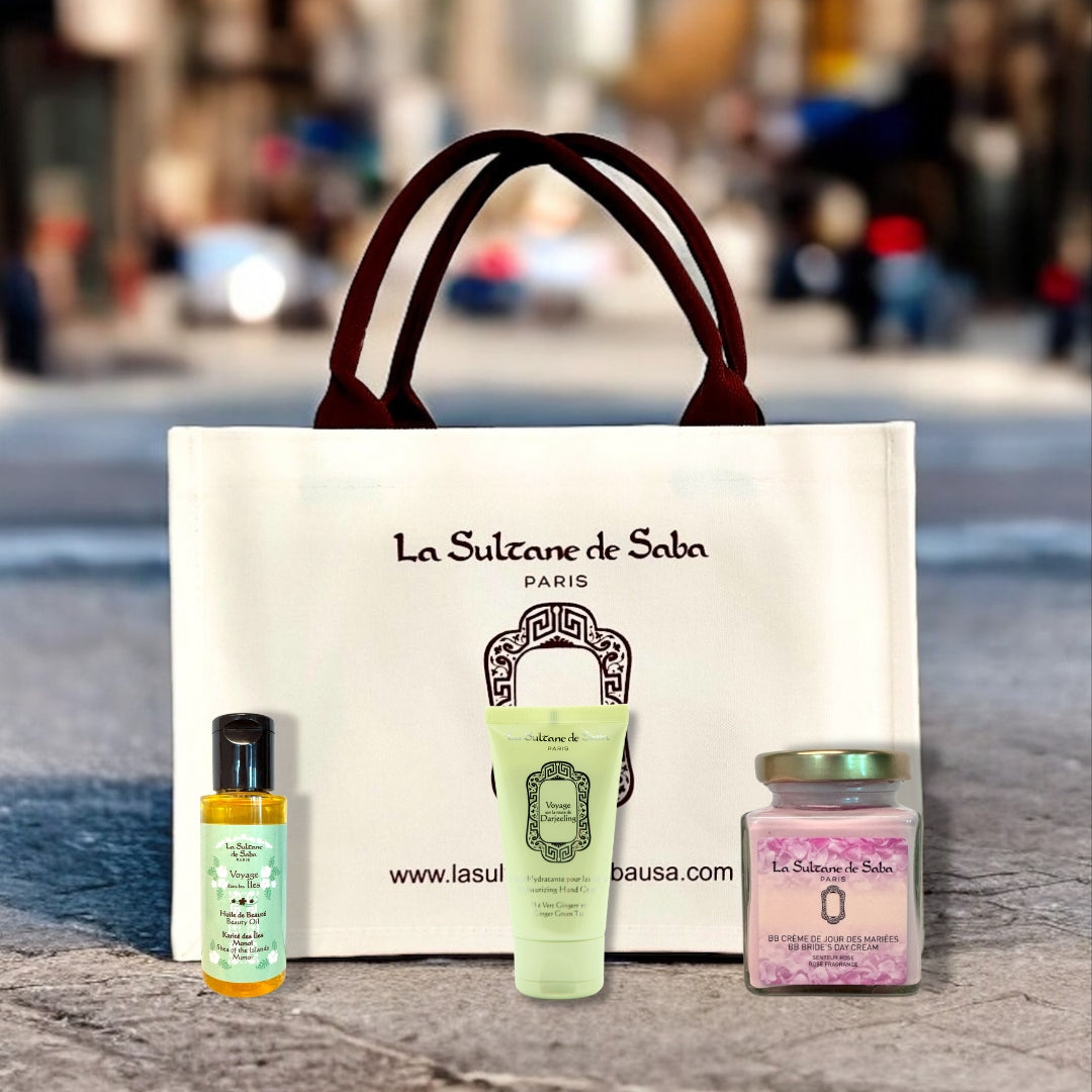 Luxury Summer Tote Bag & BB Cream 100ml & Shea of the Island Monoi Oil 50ml & Ginger Green Tea Hand Cream 50ml