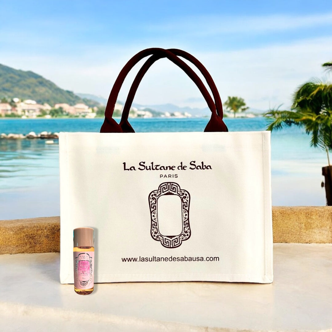 Luxury Summer Tote Bag & Rose Beauty Oil 50ml