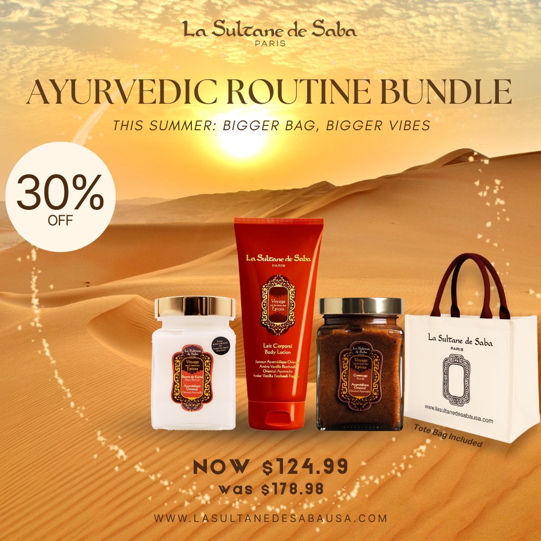 Summer Ayurvedic Shea, Scrub & Lotion Routine Bundle