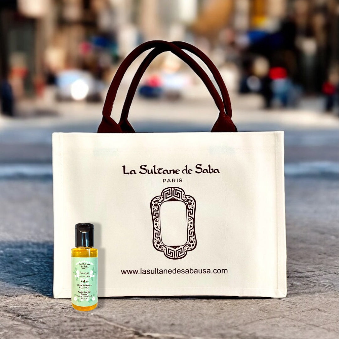 Luxury Summer Tote Bag & Shea of the Island Monoi Oil 50ml