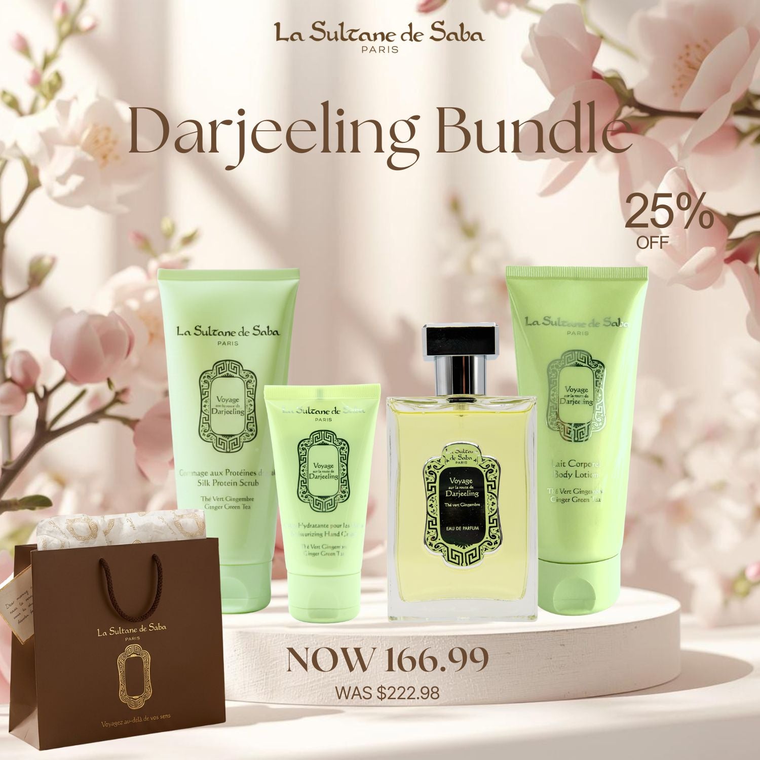 Mother's Day Darjeeling Ginger Green Tea Perfume Bundle
