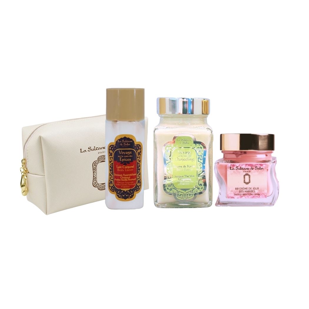 Beauty Pouch, Body Lotion Ayurvedic, Shea Butter Ginger Green Tea, BB Cream 🎁