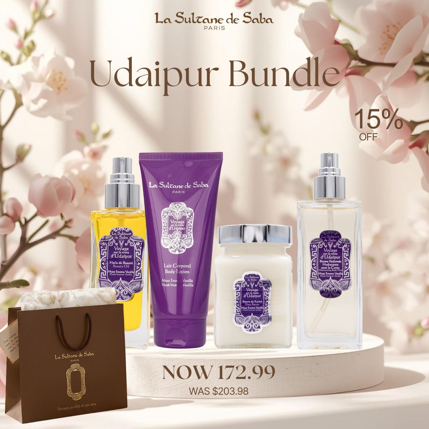 Mother's Day Udaipur Musk Incense Vanilla Bundle