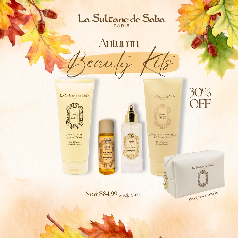 Load image into Gallery viewer, Autumn Beauty Kit - Orange Blossom Silk Scrub
