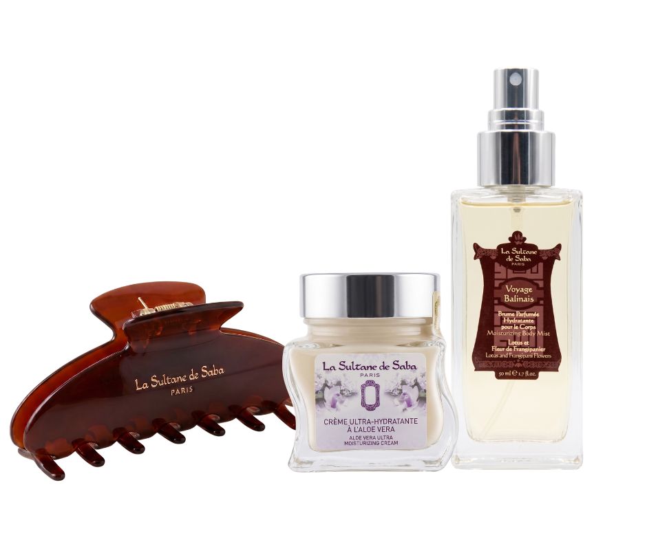 🎁 Hair Claw Clip, Aloé Vera Face Cream, Bali Mist 🎁