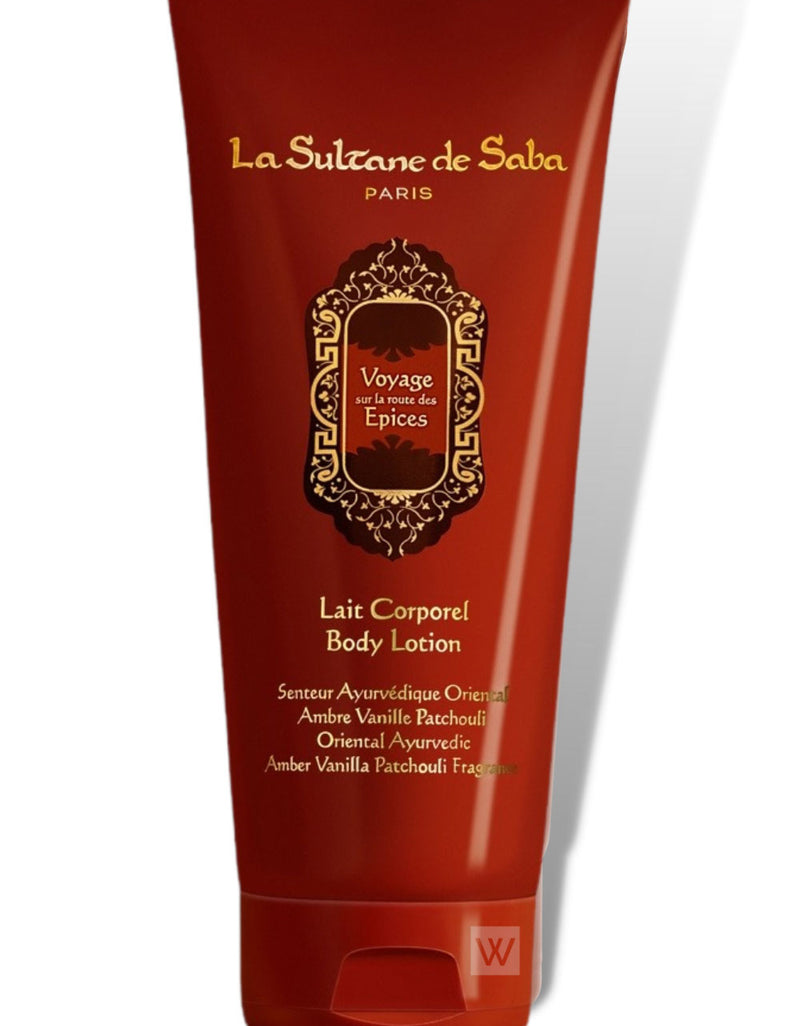 Body Lotion - Ayurvedic Treatment - Amber Vanilla Patchouli Journey To The Spices Route