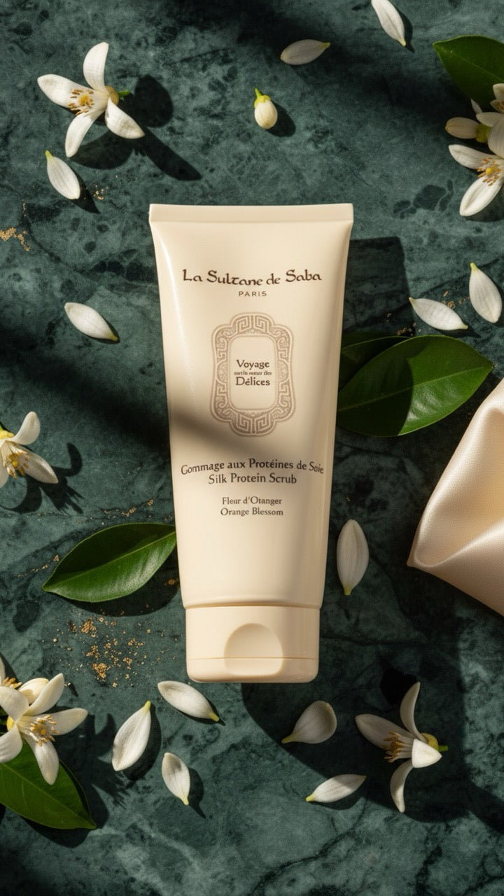 Silk protein scrub - Orange Blossom - Road of Delights