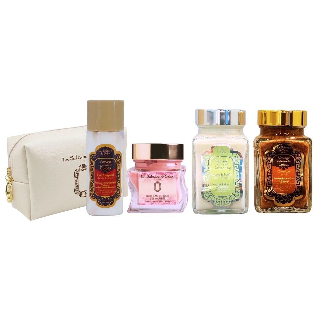 Beauty Pouch, Body Lotion Ayurvedic, Shea Butter Ginger Green Tea, BB Cream, Body Scrub Ayurvedic  🎁