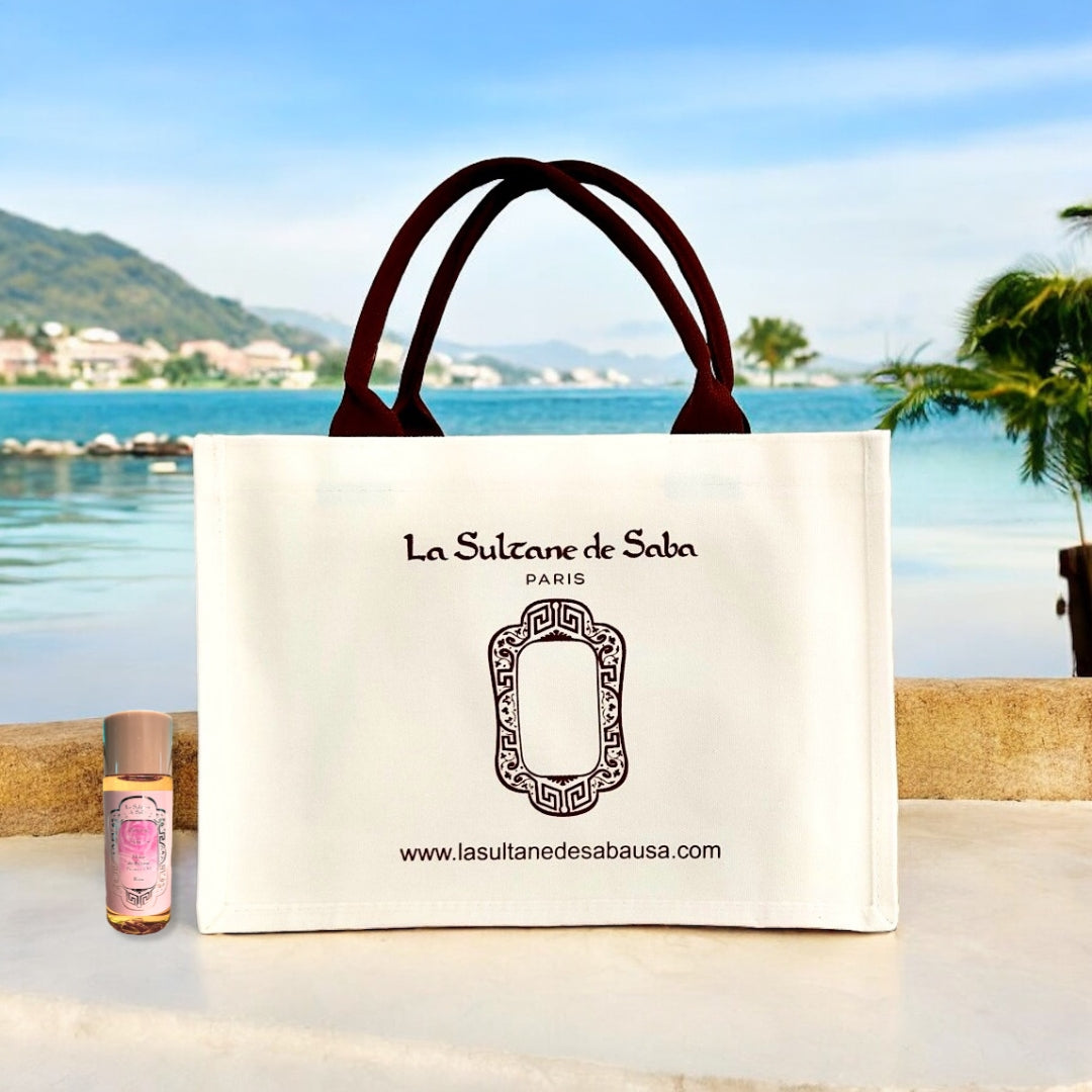 Load image into Gallery viewer, Luxury Summer Tote Bag &amp; Rose Beauty Oil 50ml
