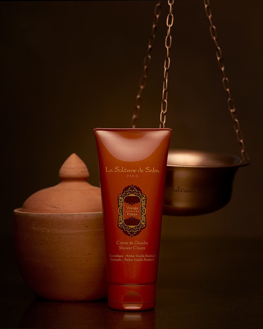 Load image into Gallery viewer, Shower Cream -  Ayurvedic Treatment - Amber Vanilla Patchouli Journey To The Spices Route

