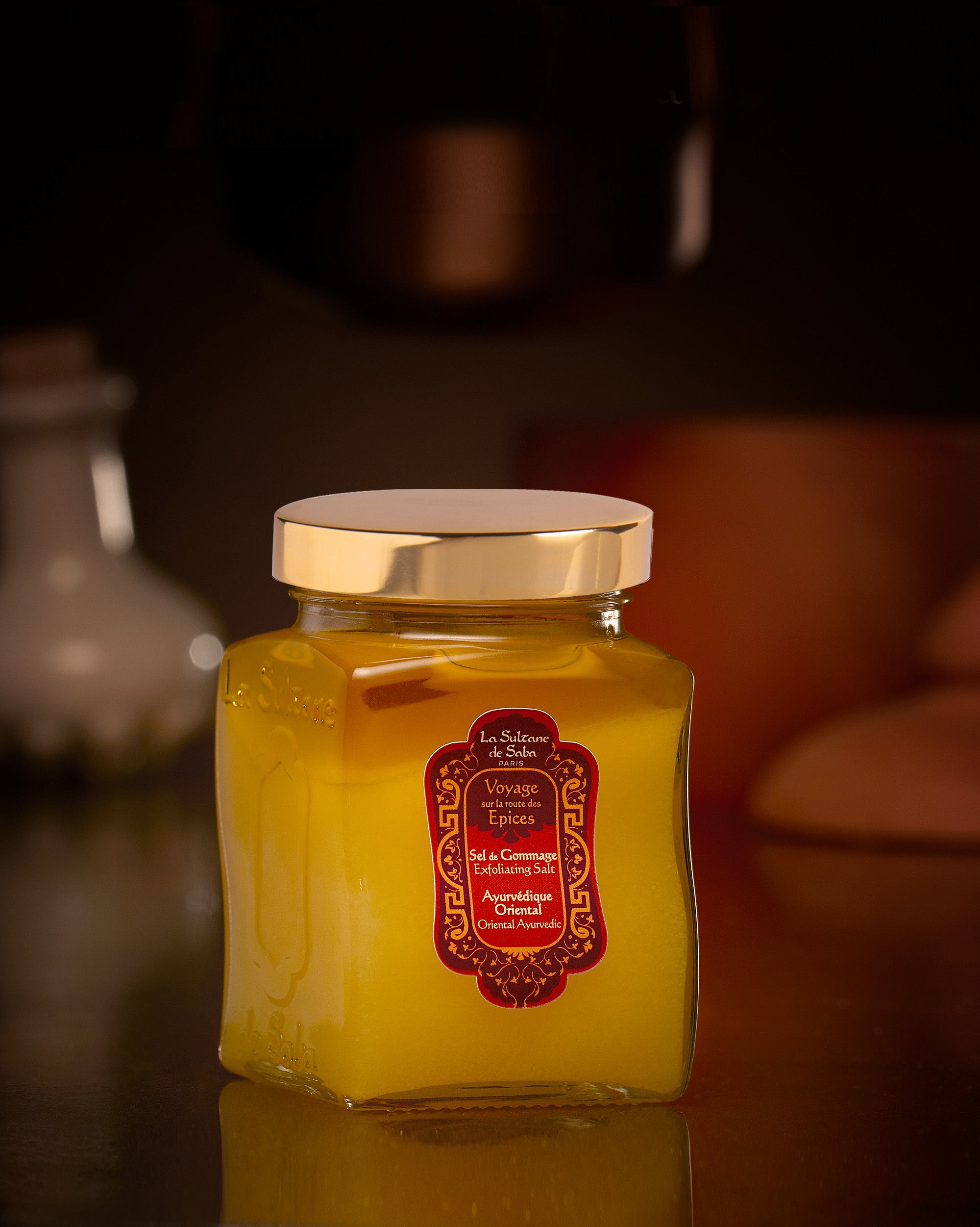 Salt Scrub - Ayurvedic Treatment - Amber Vanilla Patchouli Journey To The Spices Route
