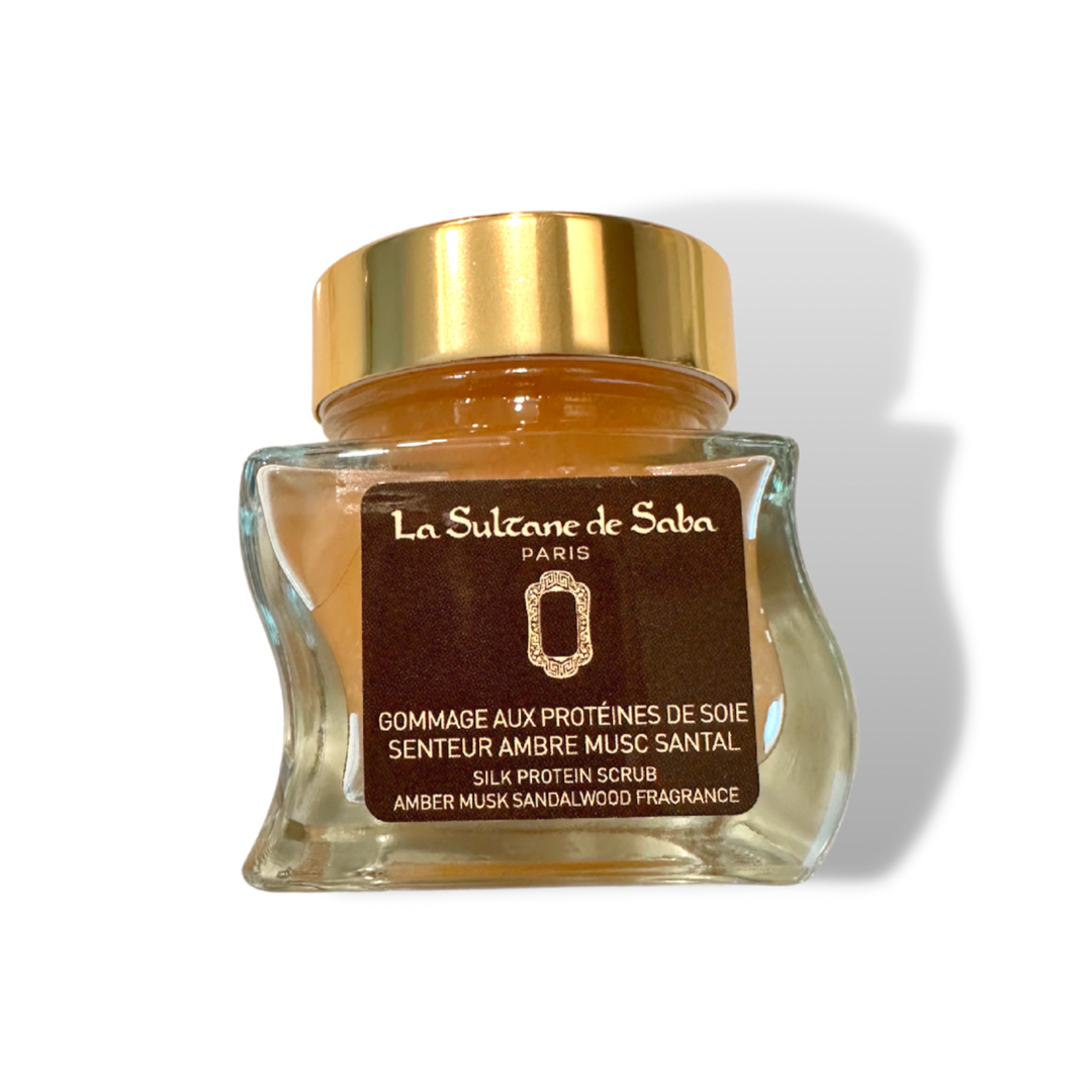 Silk Protein Scrub -  Amber Musk Sandalwood - Eastern Journey